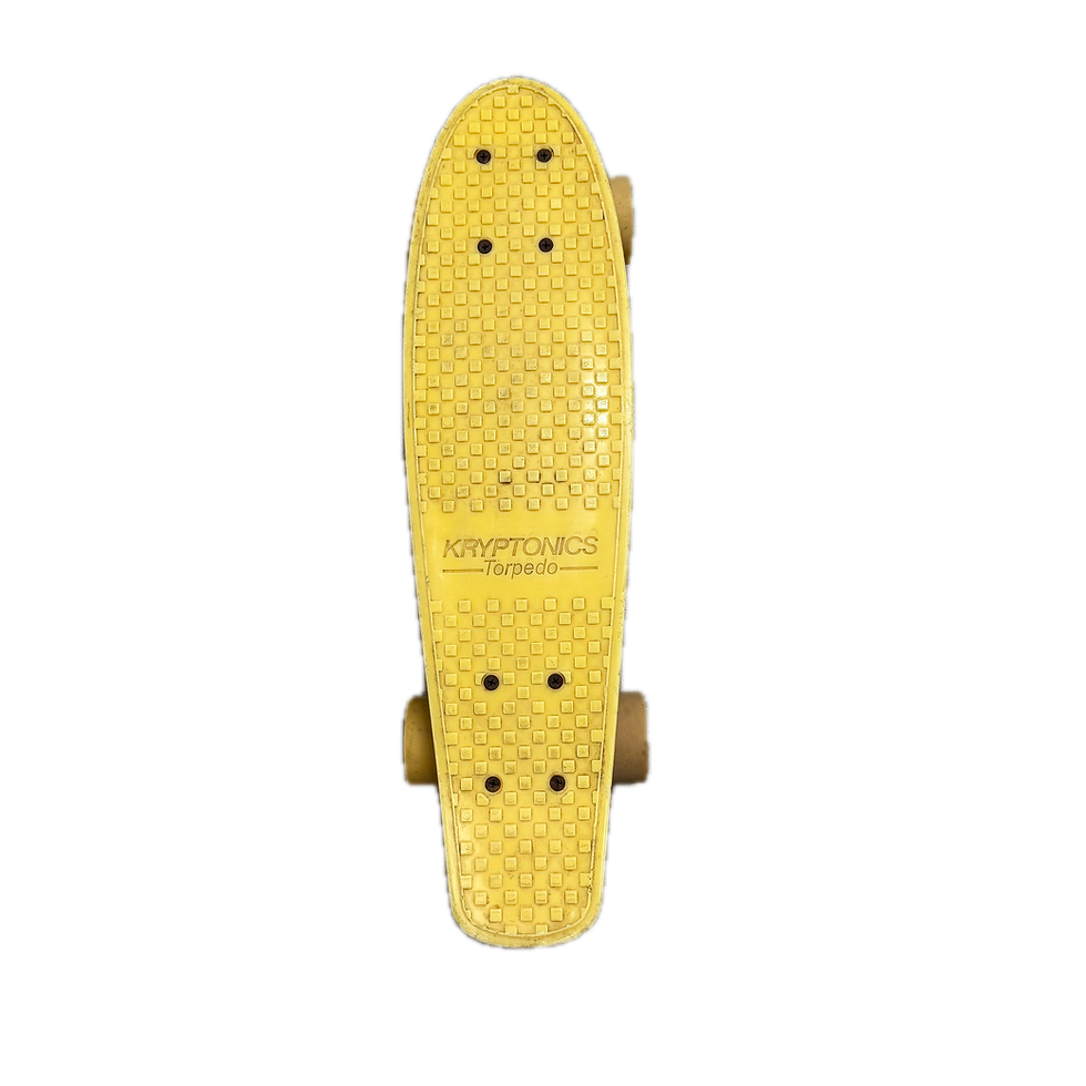 Thumbnail: Kryptonics Yellow Torpedo Plastic 6in X 22in Cruiser Complete