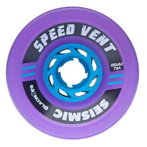 Seismic Speedvents Purple 85mm 79a Longboard Wheels