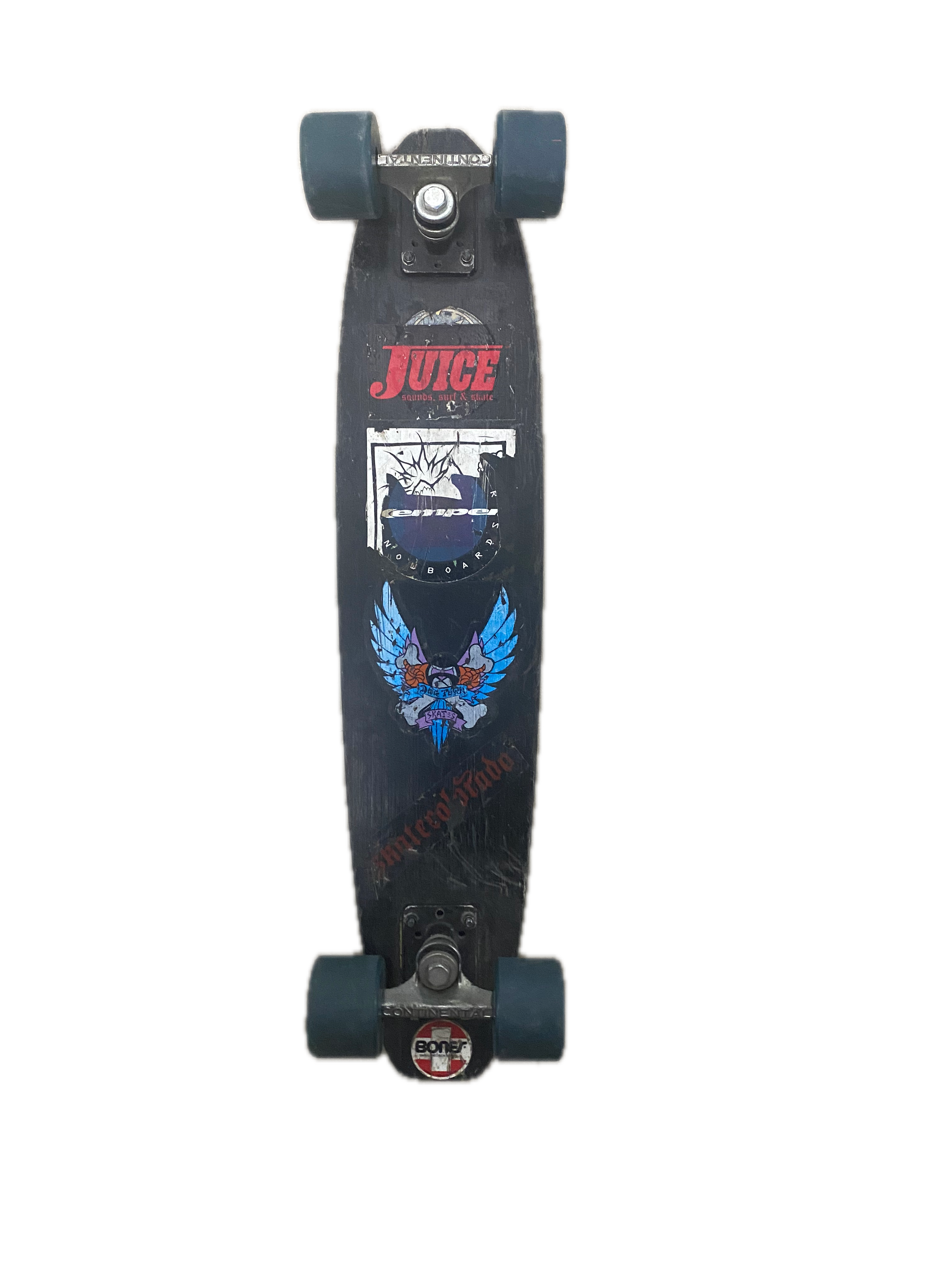 Unknown 70s Black With Continental Trucks 6in X 27.25in Cruiser Comple