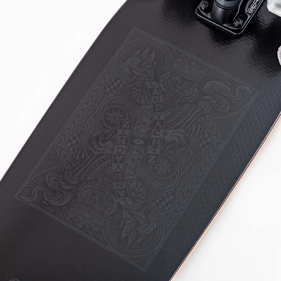 Thumbnail: Landyachtz Dinghy Coffin Stealth Card Mini Cruiser Complete