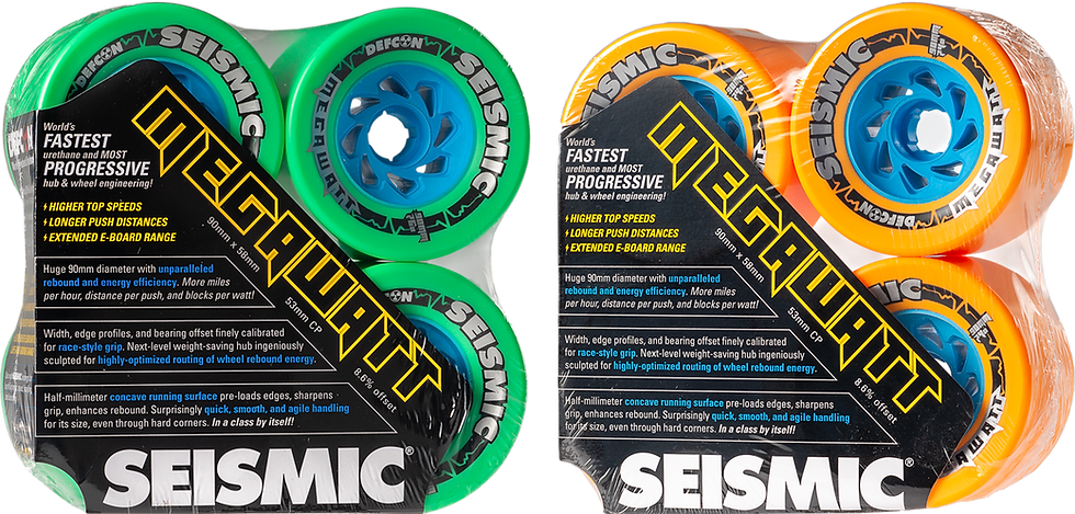 Thumbnail: Seismic Megawatt Mango Defcon 90mm 74a Longboard Wheels