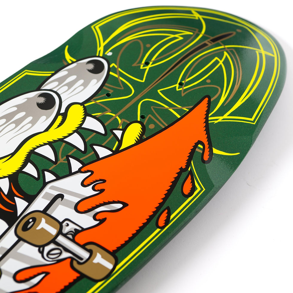 Thumbnail: Santa Cruz Keith Meek Pinstripe Slasher Green Pro 9.23in Skateboard Deck