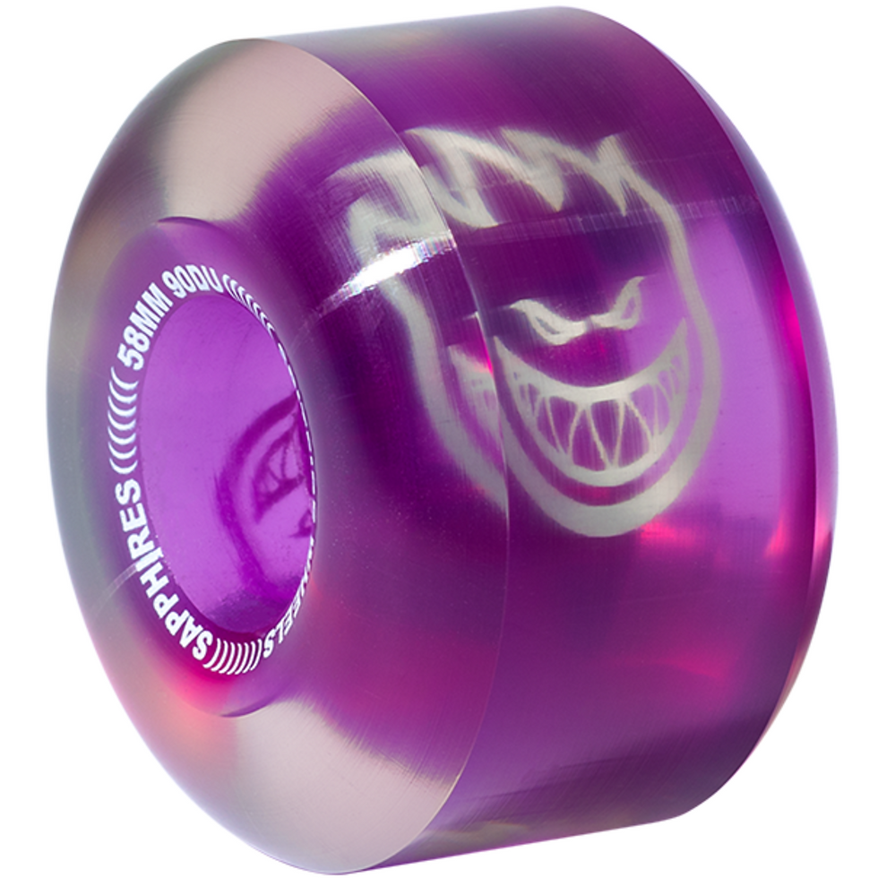 Thumbnail: Spitfire Sapphire Radial Clear Purple 58mm 90DU Skateboard Wheels
