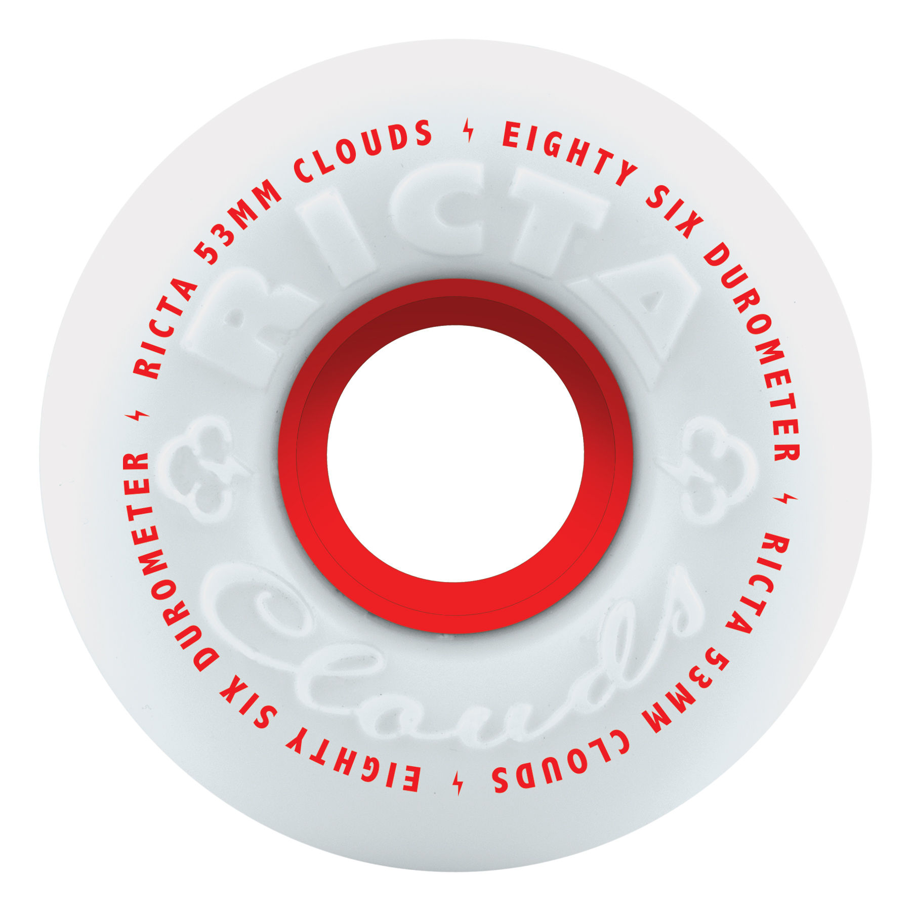 Ricta Clouds Red 53mm 86a Skateboard Wheels