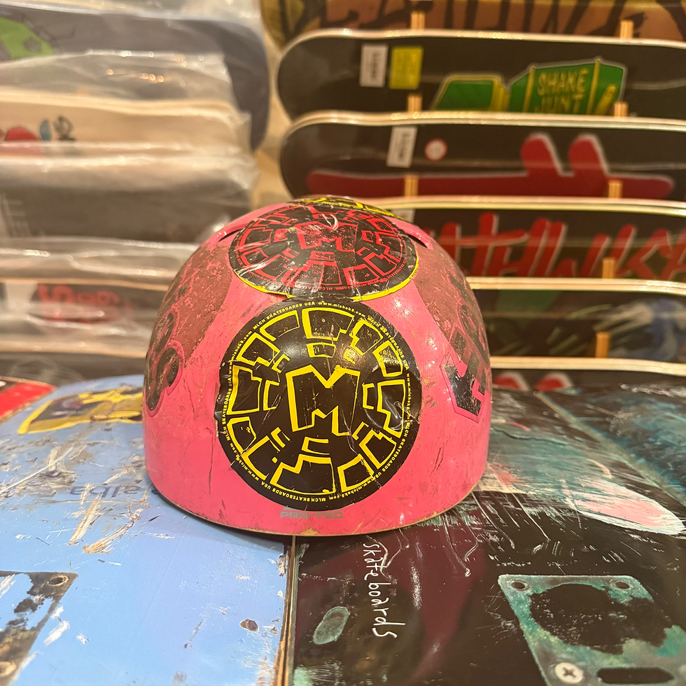 Protec Half Shell Pink with Stickers Size Medium Helmet