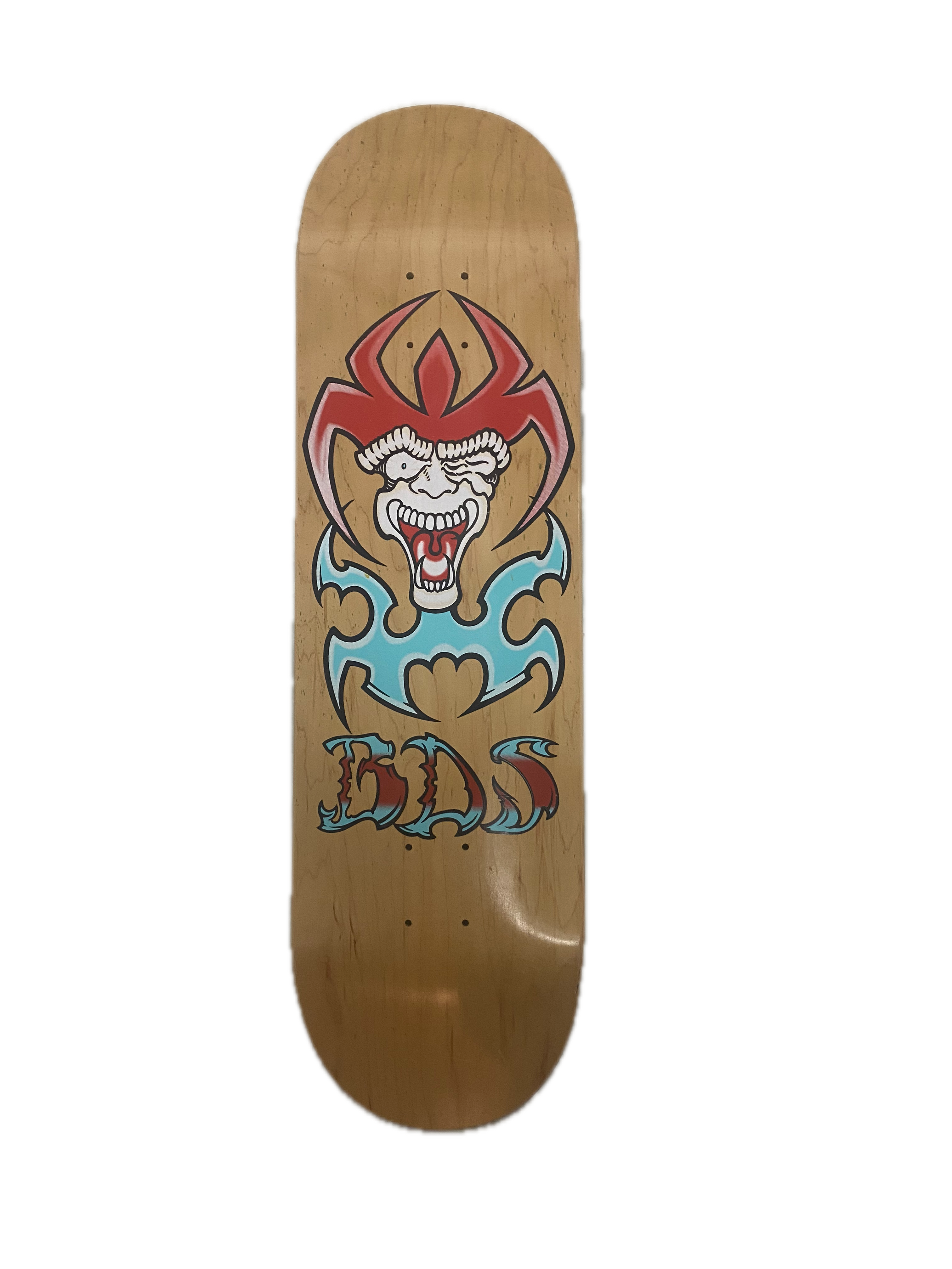 Dogtown BDS Laughing Clown 8.75in Wood Stain Skateboard Deck