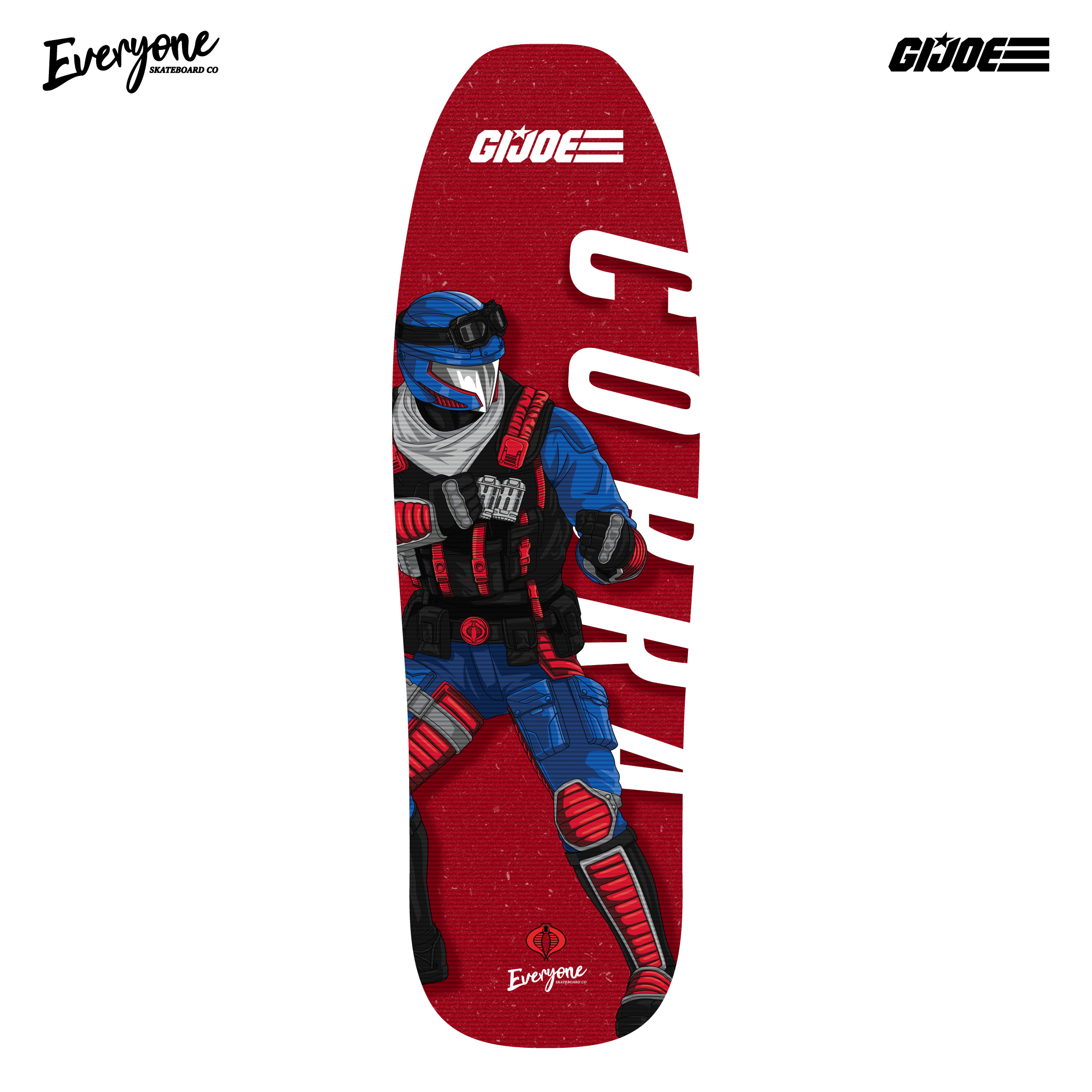 Everyone Skates G.I. Silver Cobra Storm Shadow 9.50in X 33in Skateboard