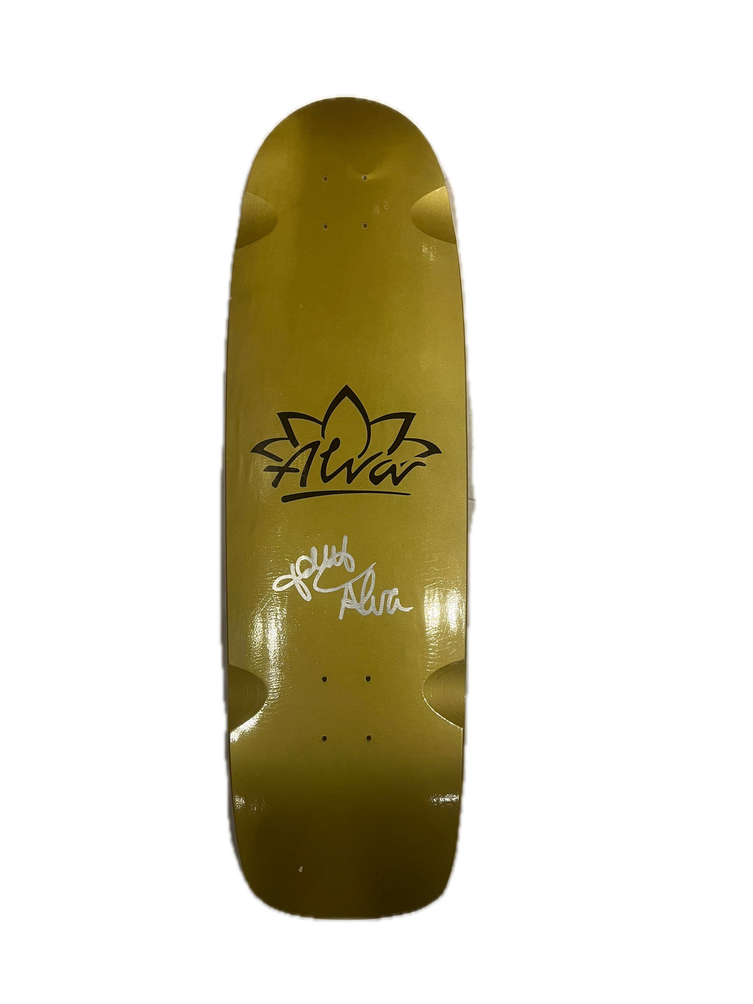 Alva Gold Painted Fender Alva Signed 9.50in Shaped Deck