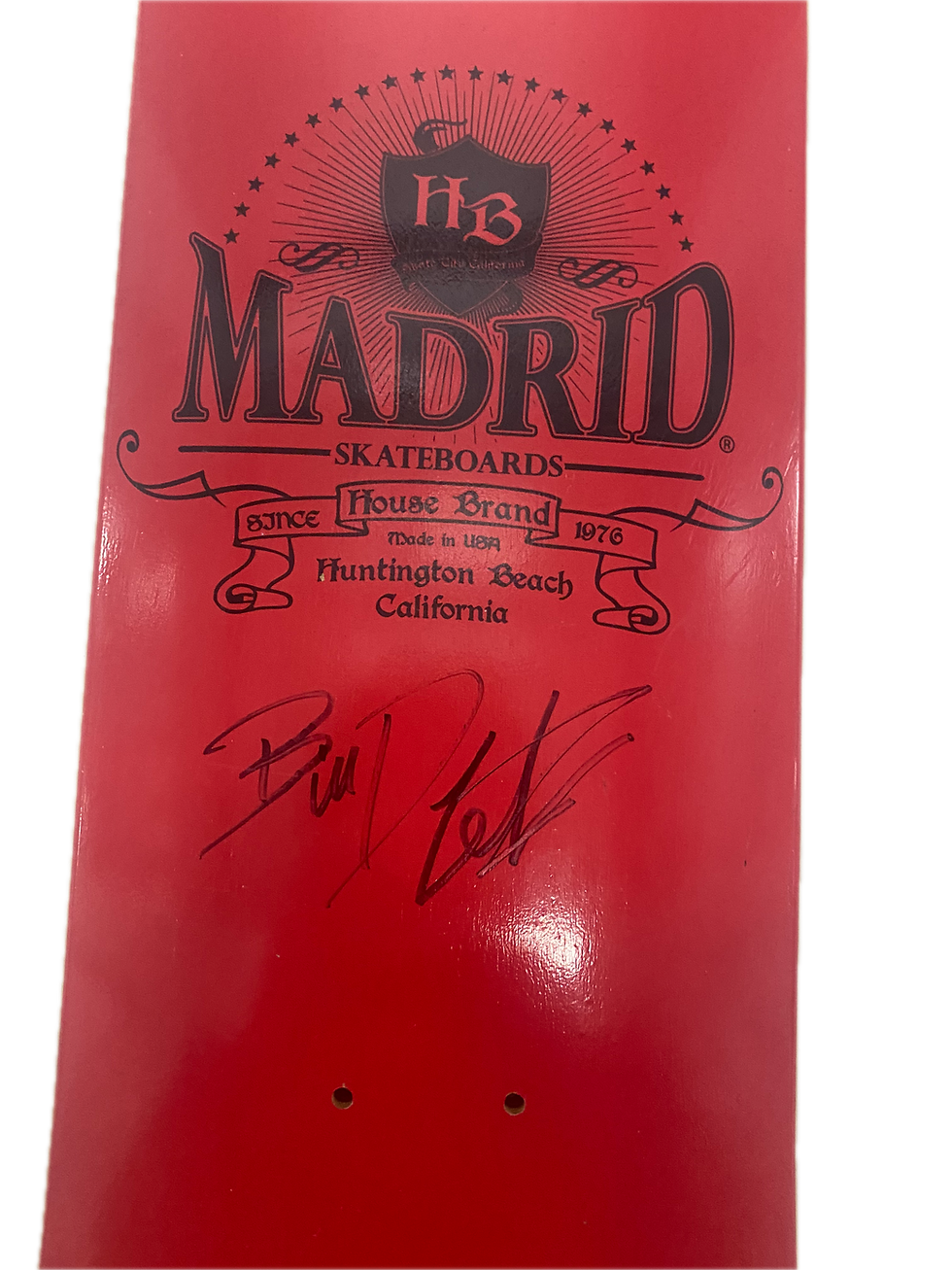 Thumbnail: Madrid Since 76 Logo Red 7.50in Signed Skateboard Deck