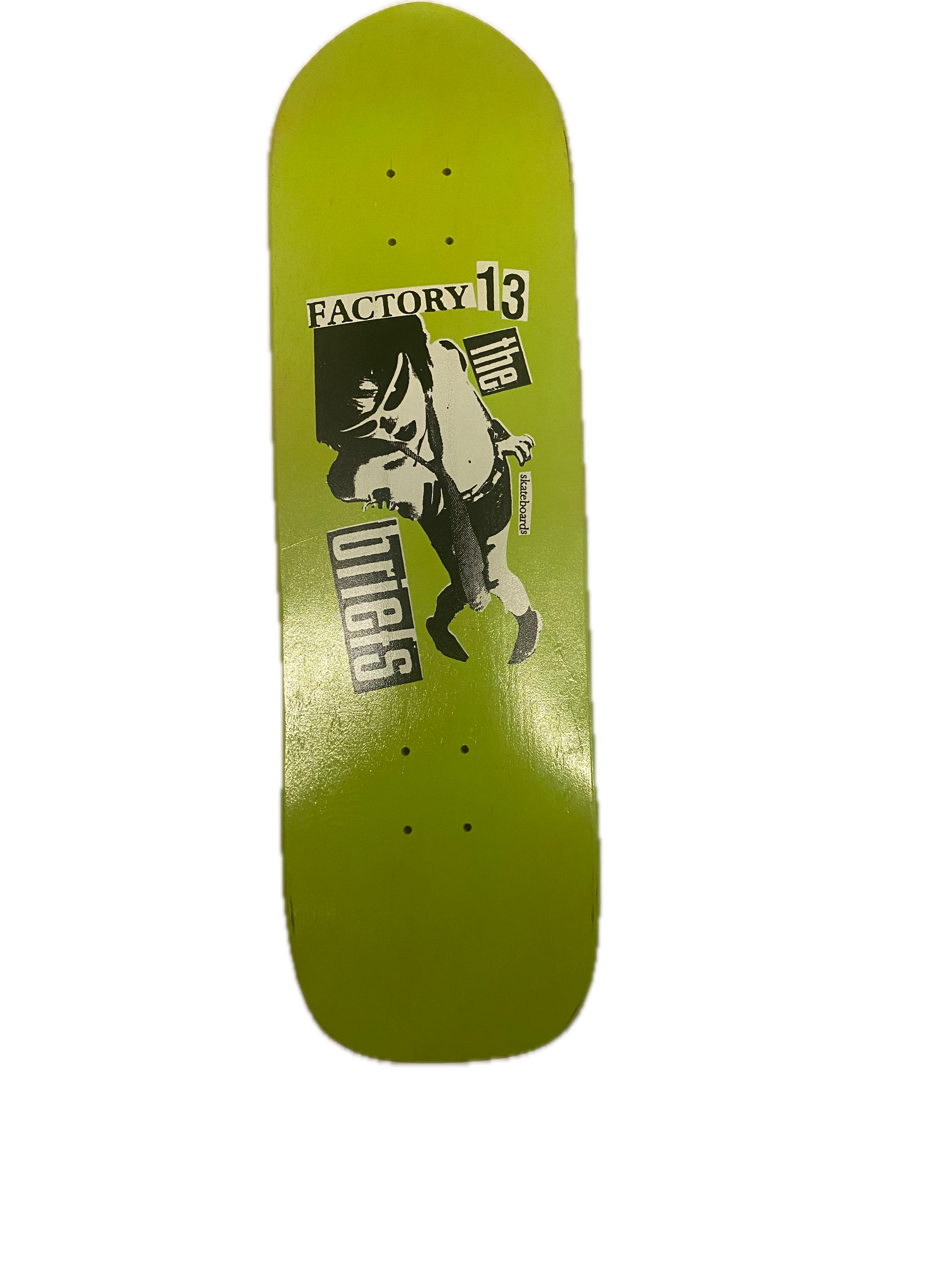 Factory 13 Lime Green Briefs 9in Skateboard Deck