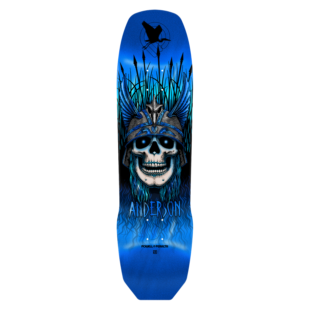 Powell Peralta Pro 7ply Andy Anderson Heron Blue Foil 8.45in Skateboard Deck