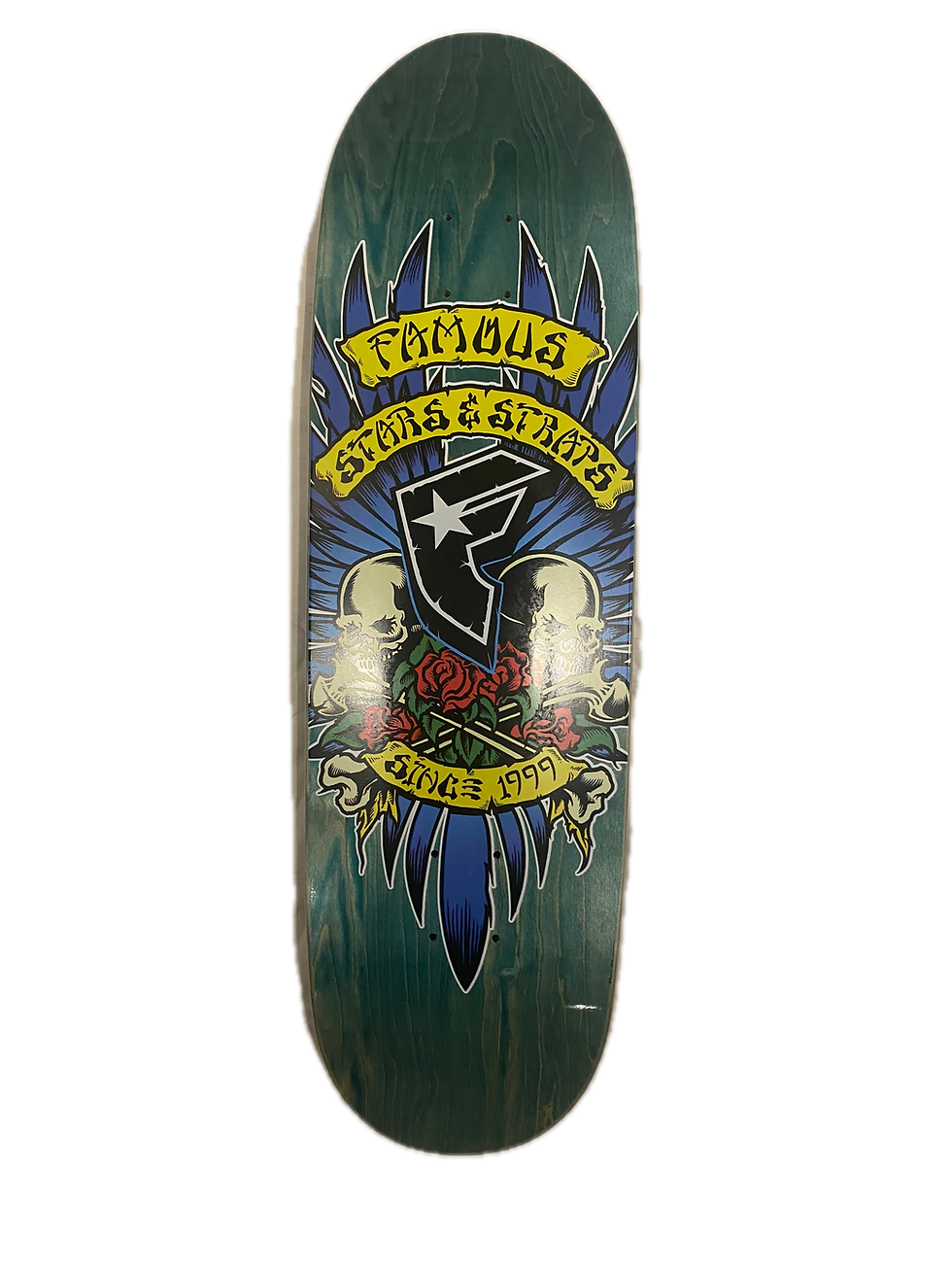 Famous Stars And Stripes Since 99 Blue 9.00in Shaped Skateboard Deck