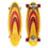 Thumbnail: Arbor Jordan Brazie C7 Yellow/Red 30.75in Surfskate Complete