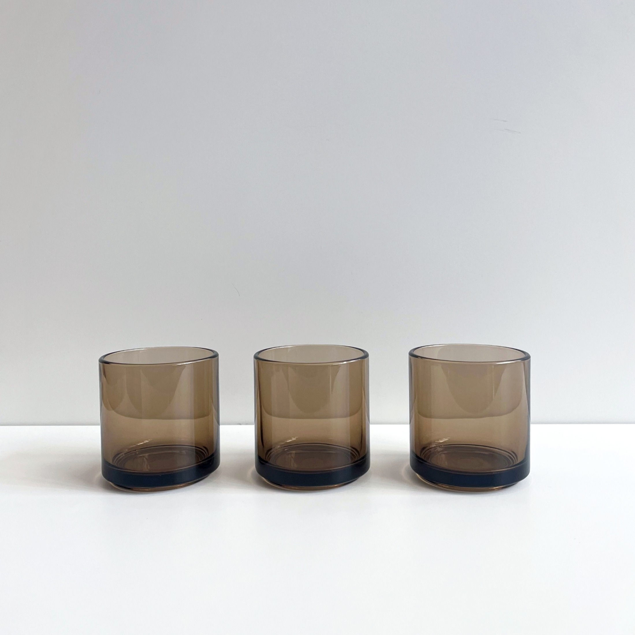 Hasami Porcelain Glass Tumbler Set of 3, Amber