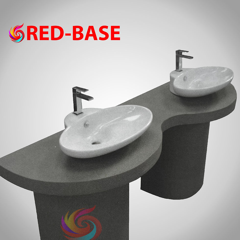 Ser-Vanity from RED-BASE offers a customizable, waterproof, and mold-resistant vanity solution.