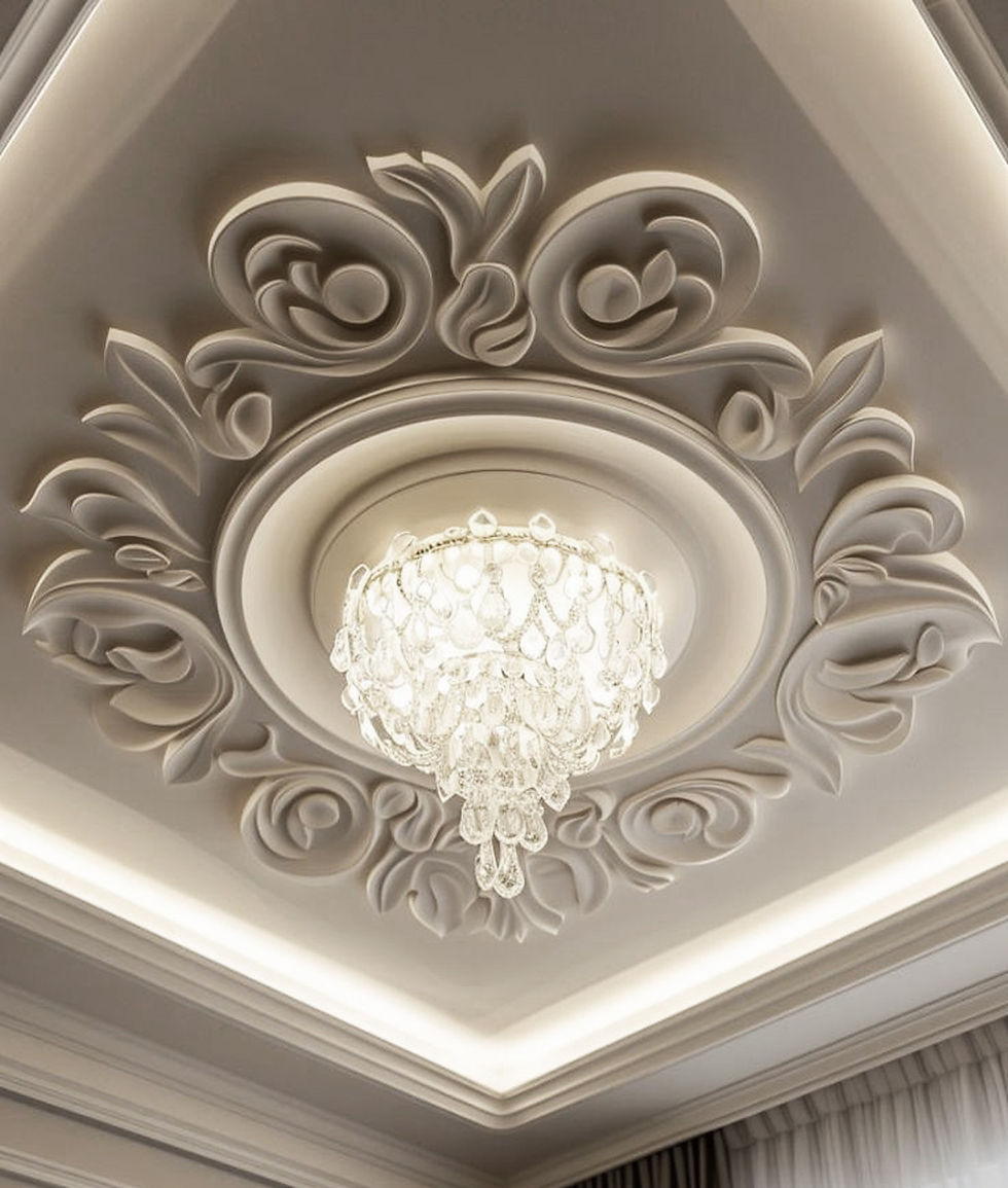 Thumbnail: Ceiling offers lightweight, durable custom moldings, cornices, and medallions.