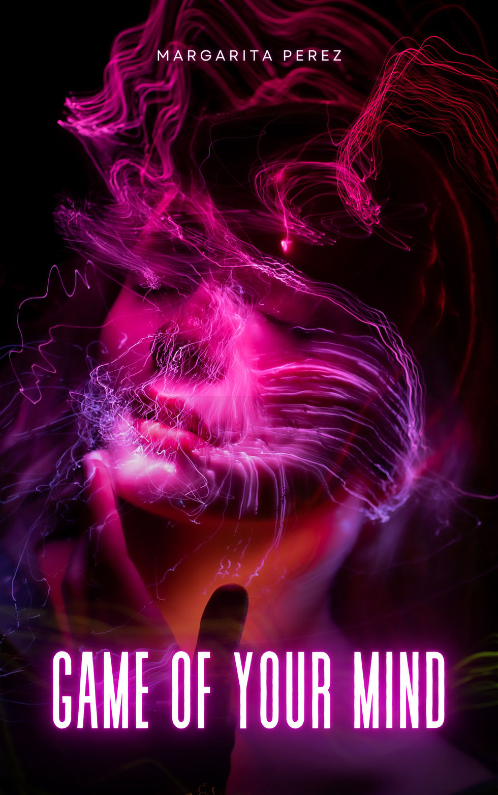 Pink Neon Science Fiction Book Cover