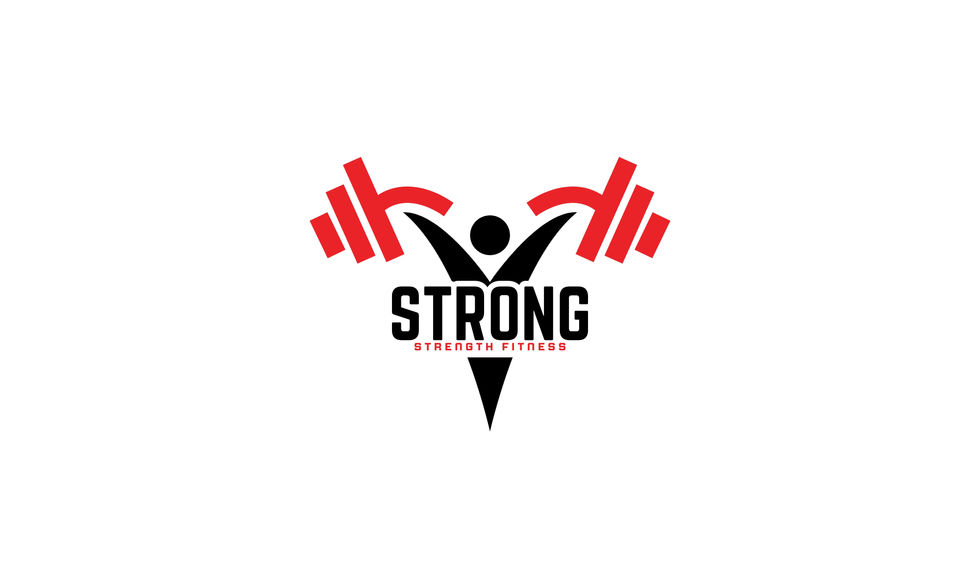 Black and Red Illustrative Strong Fitness Logo (1280 x 769 px)