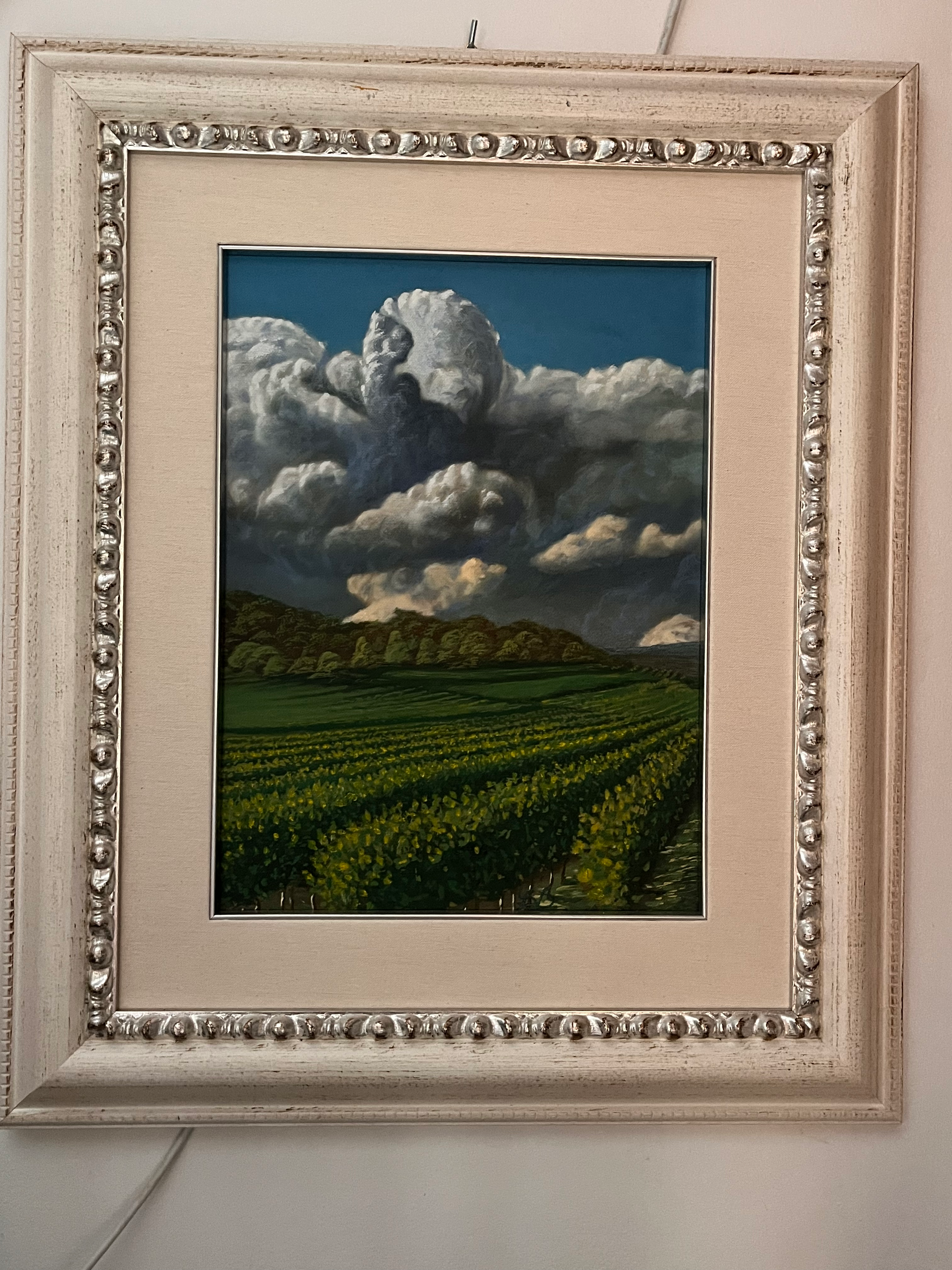 Vigneto con tempesta