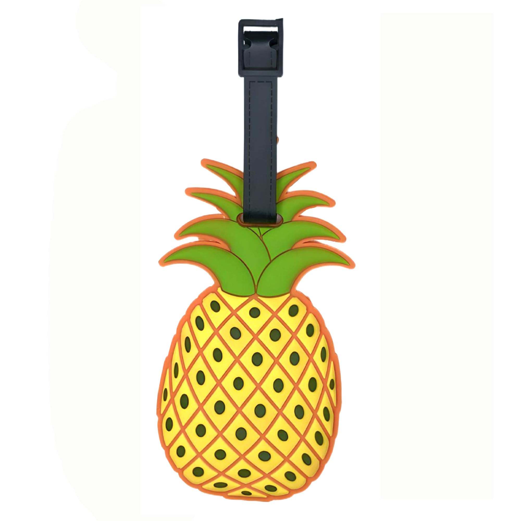 ANINIUCN Pineapple Silicone Luggage Tag – Tropical ID Label for Suitcases Backpa
