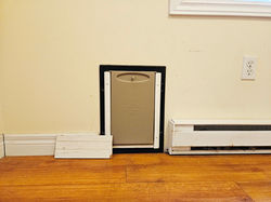 Pet door in 3rd bedroom