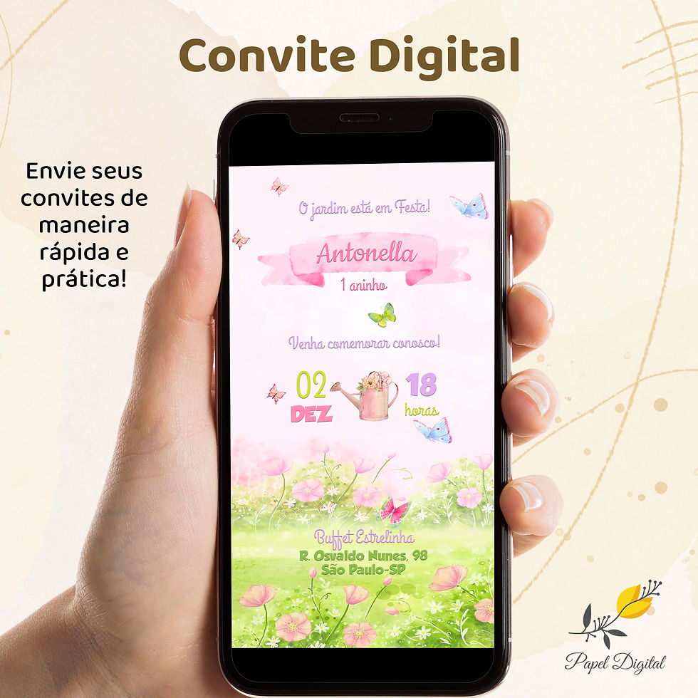 Convite Digital Jardim Modelo 11
