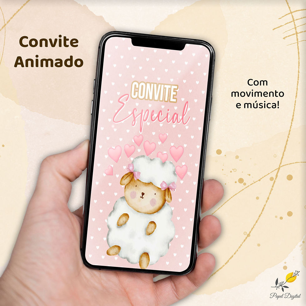 Convite Animado Ovelhinha