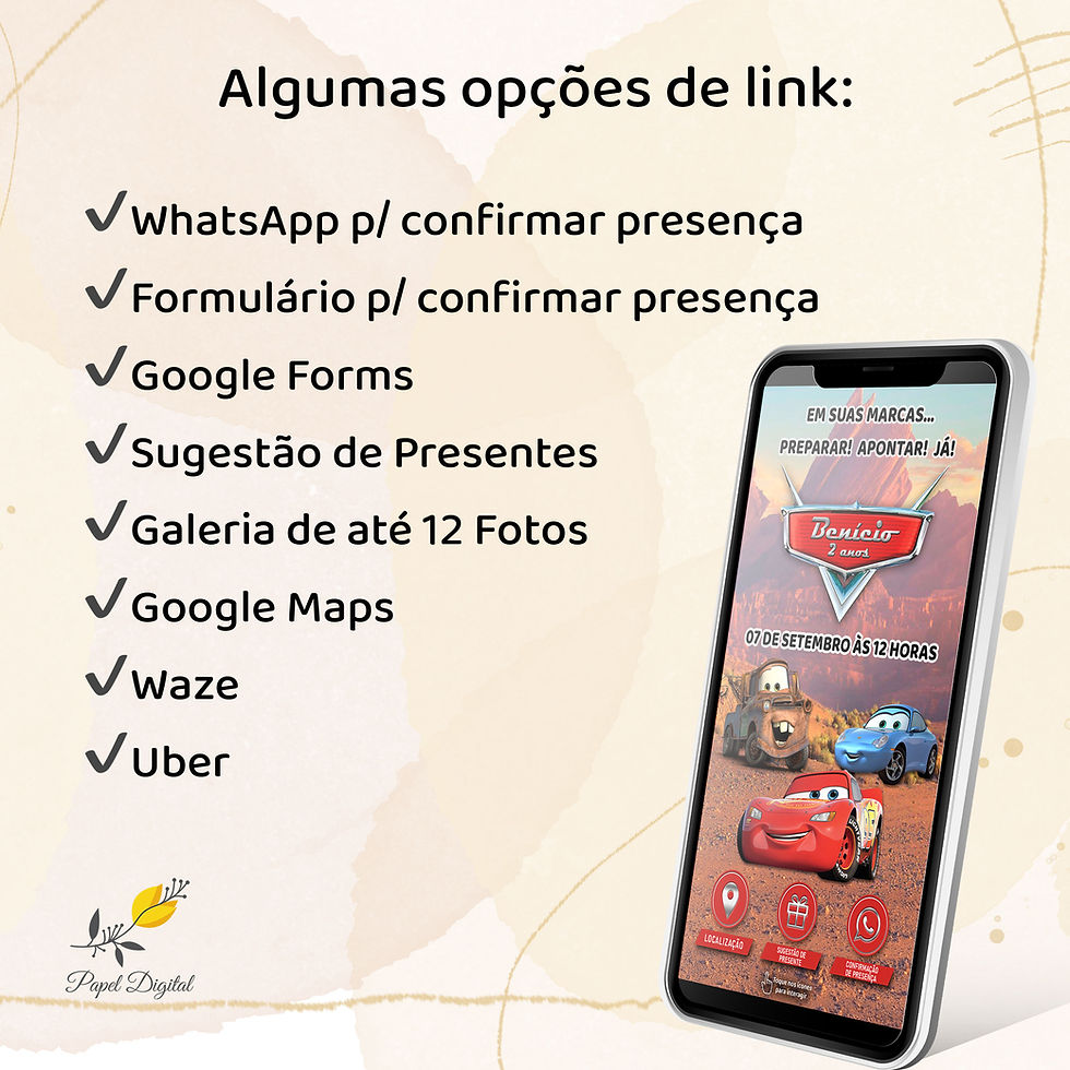 Miniatura: Convite Interativo Carros