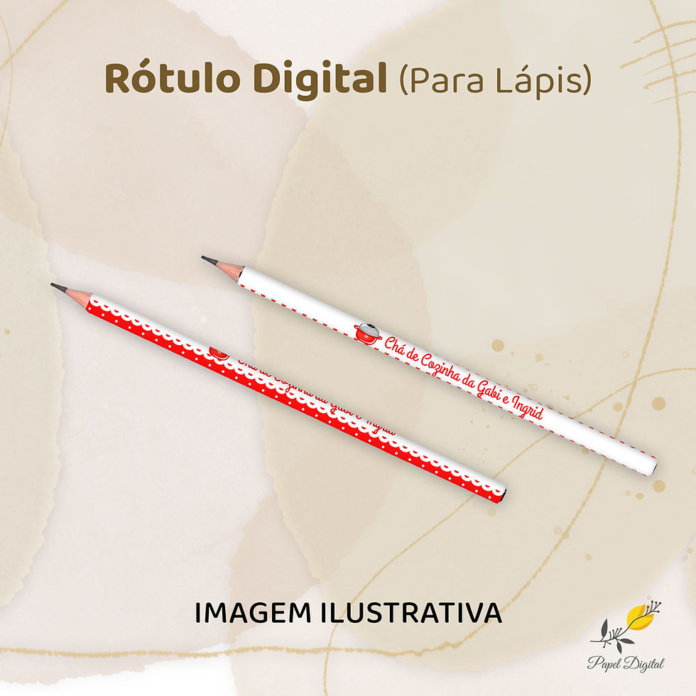 Miniatura: Rótulo para Lápis Chá de Cozinha Modelo 2 (arquivo Digital)