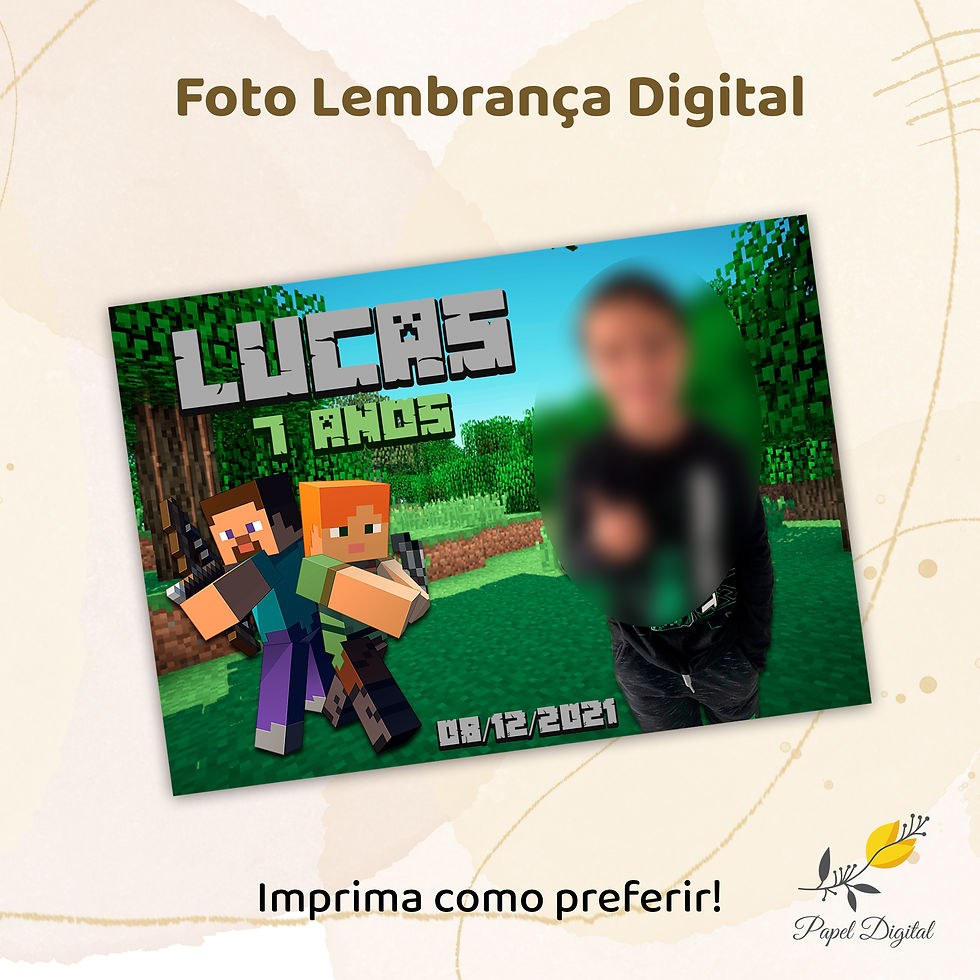 Foto Lembrança Minecraft
