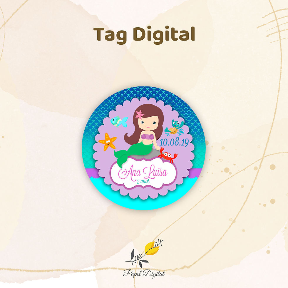 Tag Sereia Modelo 2