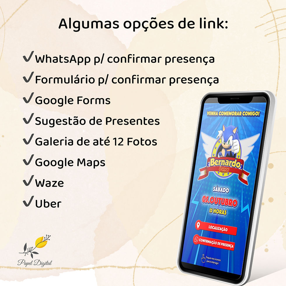Miniatura: Convite Interativo Sonic