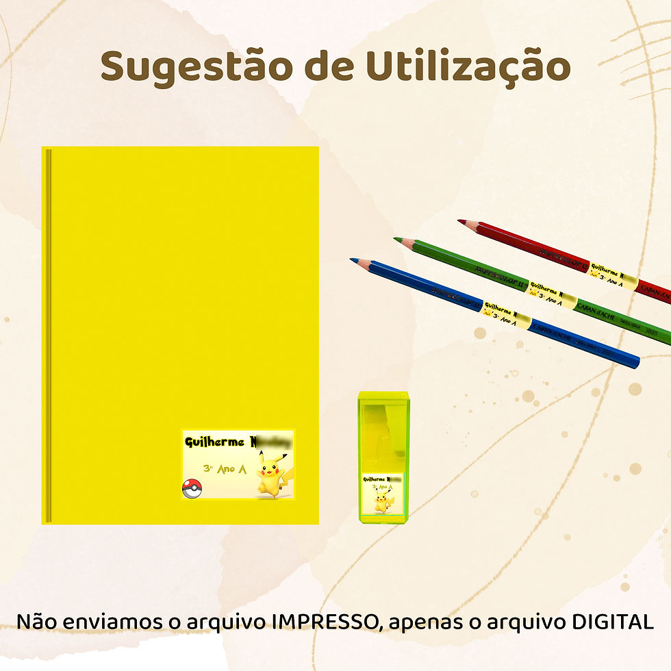 Miniatura: Etiquetas Escolares Pokemon - Arte Digital