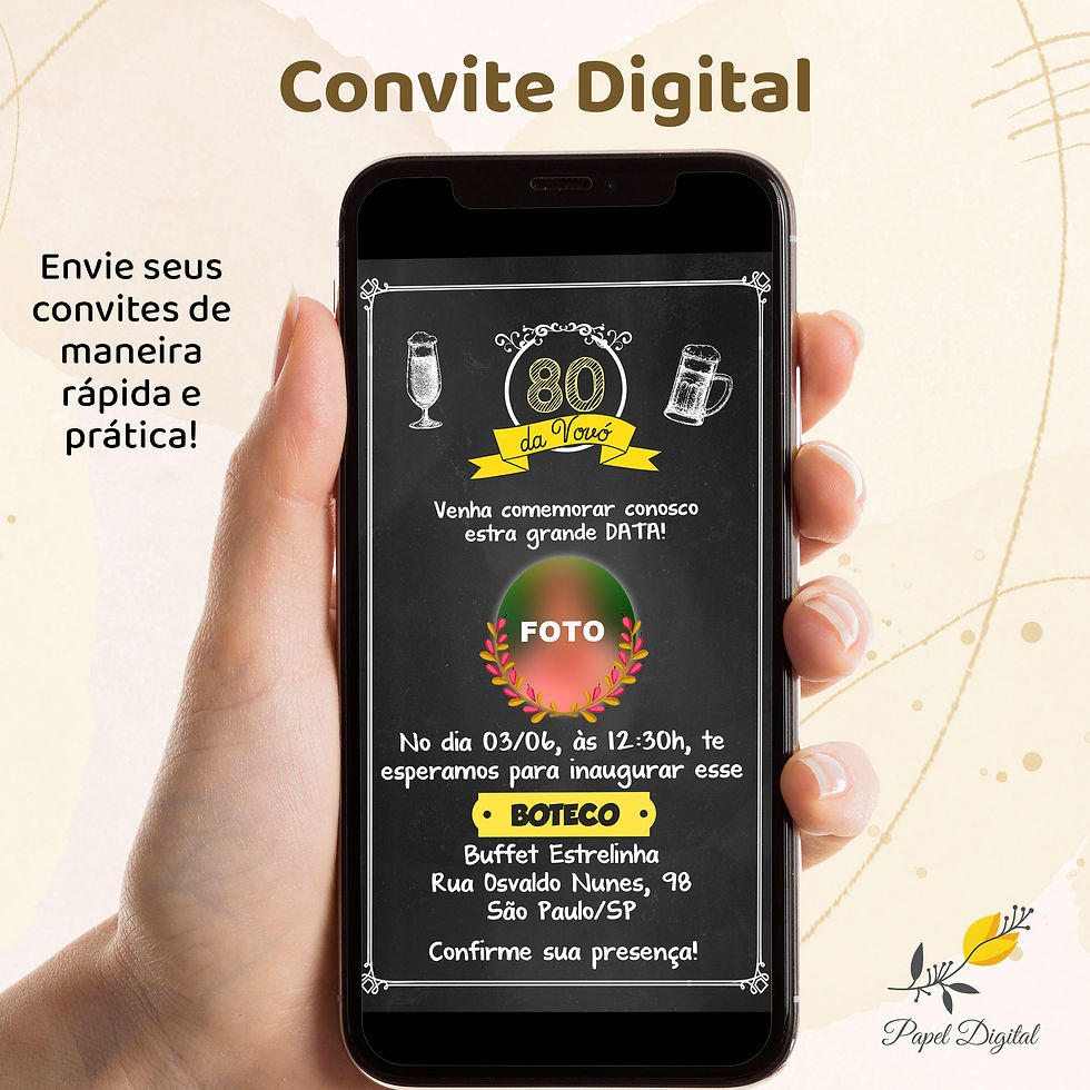 Convite Digital Boteco Modelo 5