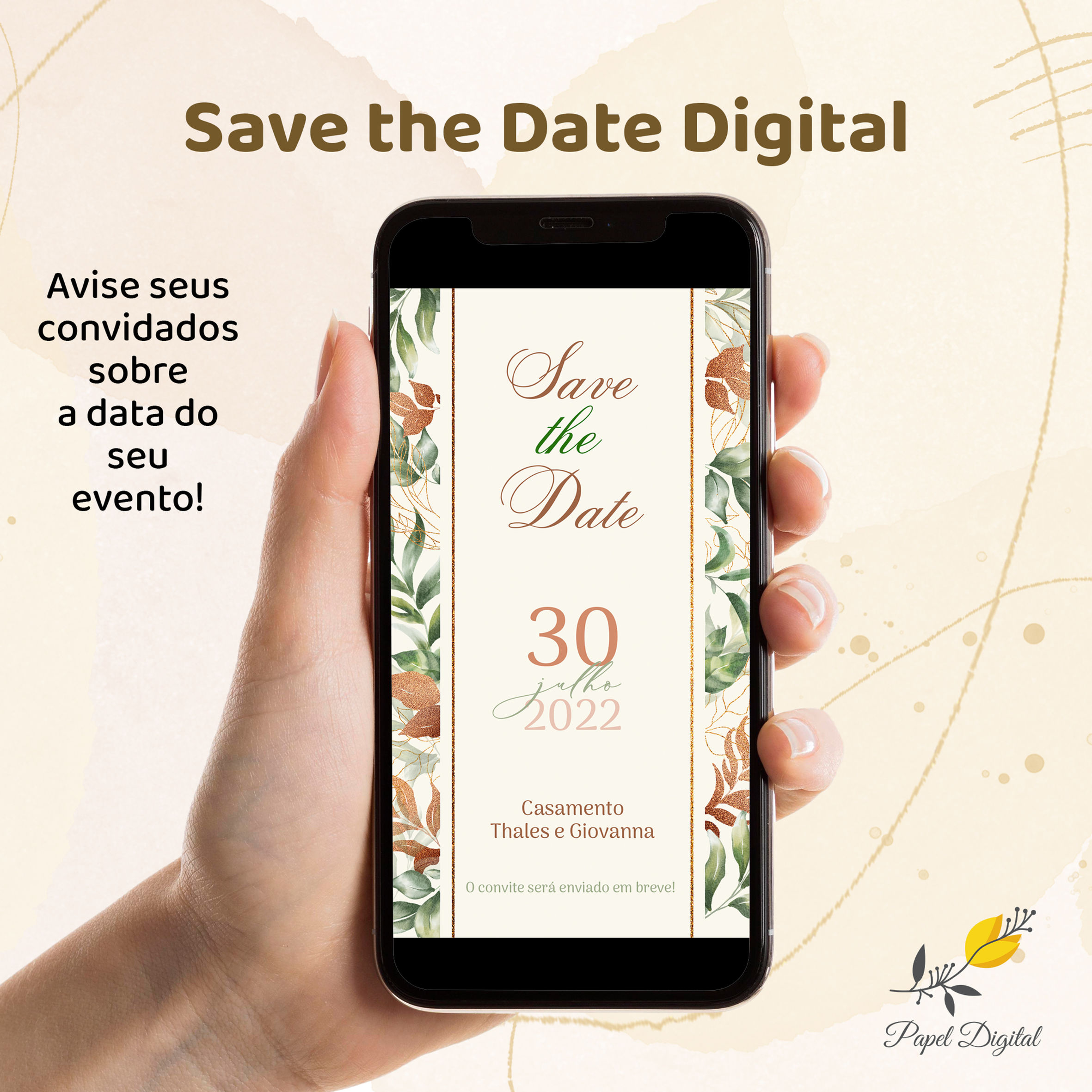 Save the Date Casamento Modelo 8