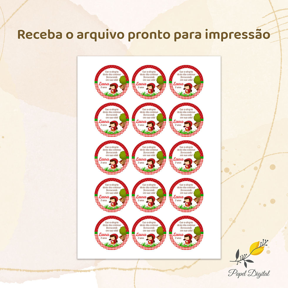 Miniatura: Tag Chapeuzinho Vermelho Modelo 2