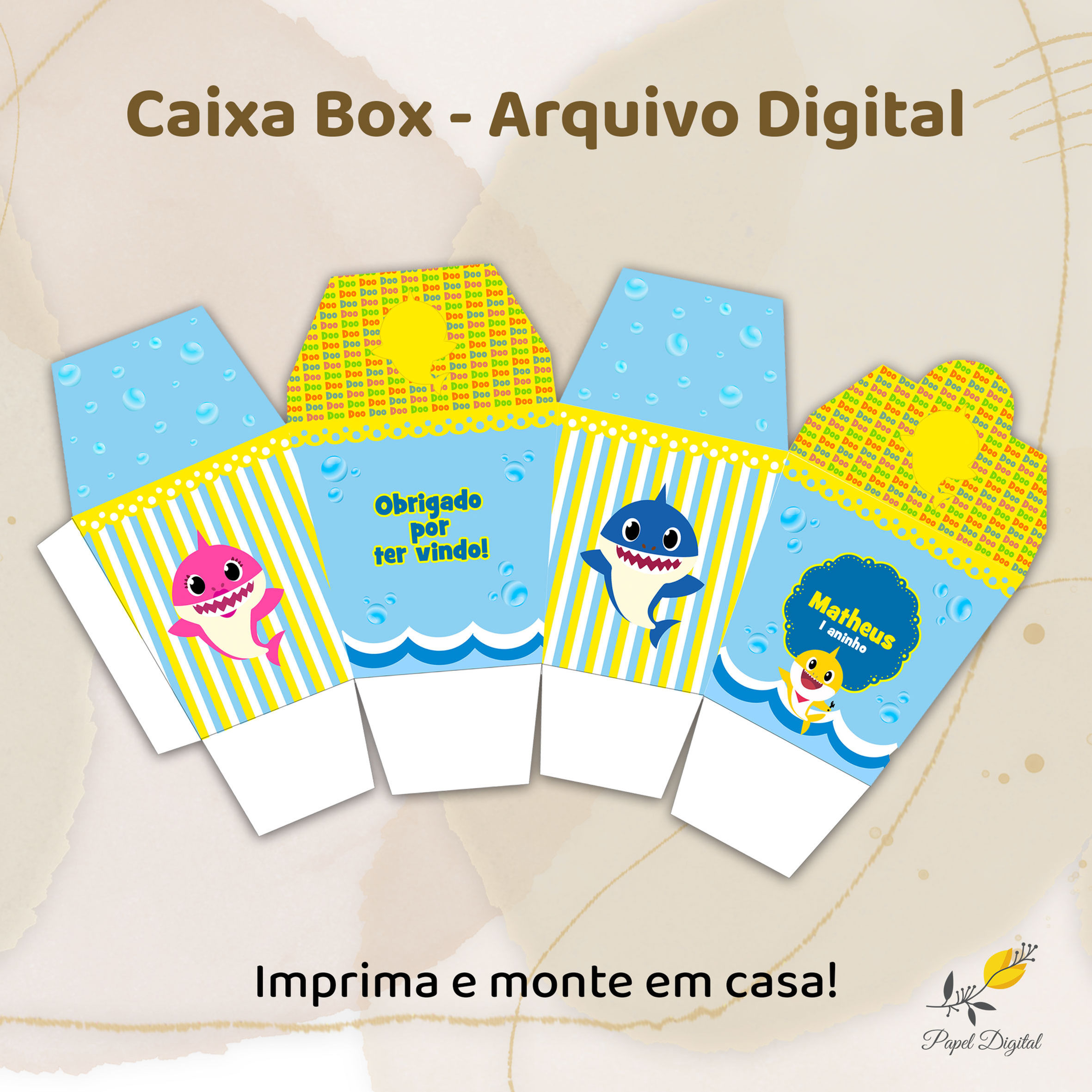 Caixa Box (Arquivo Digital)  Baby Shark