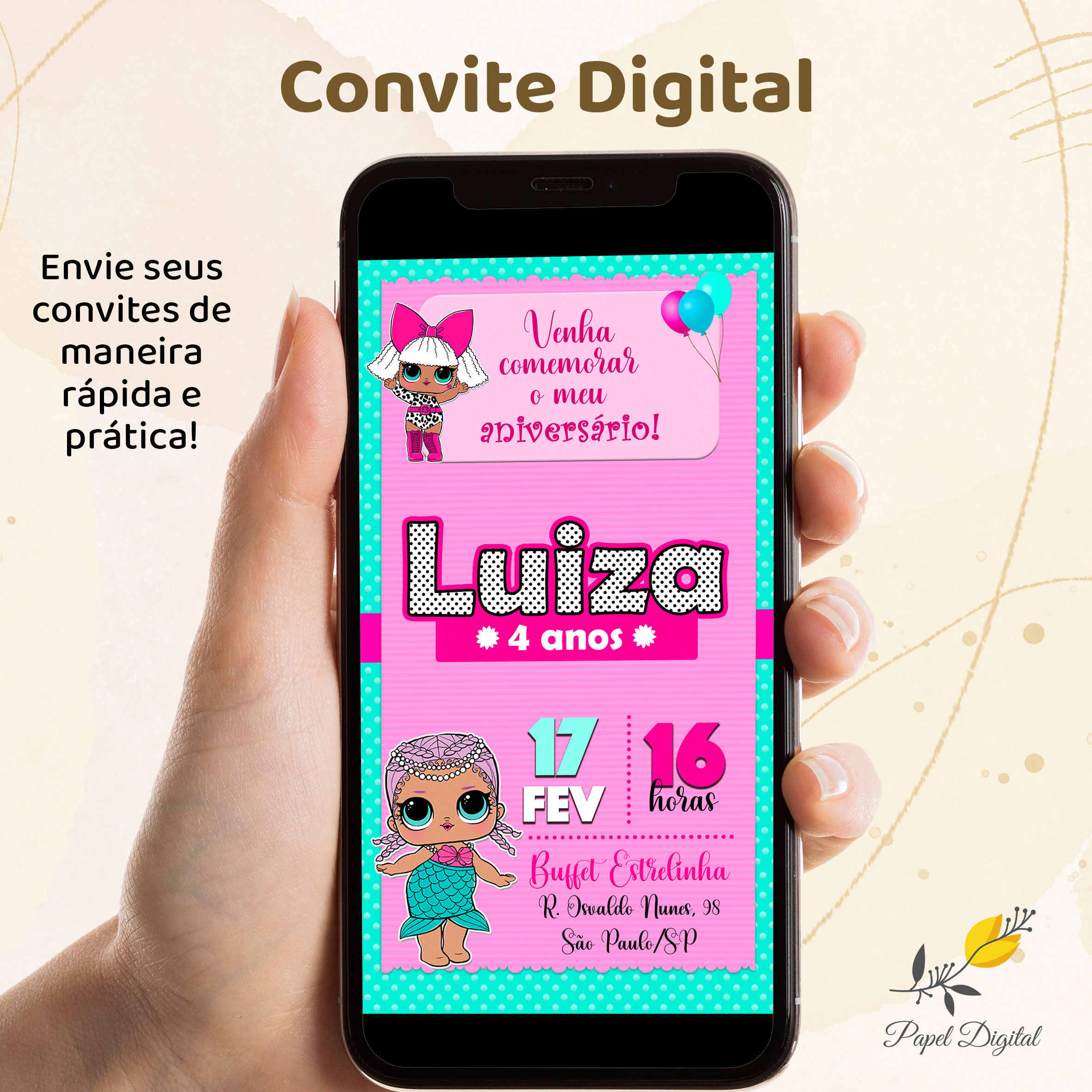 Convite Digital LOL Modelo 1