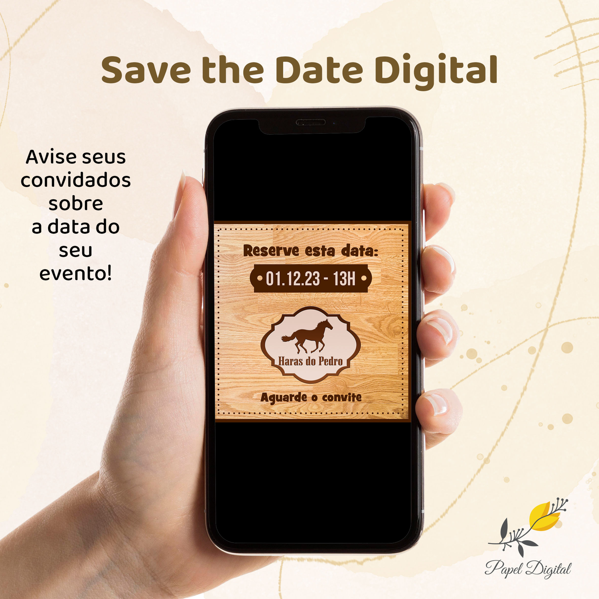 Save the Date Cavalo Modelo 2
