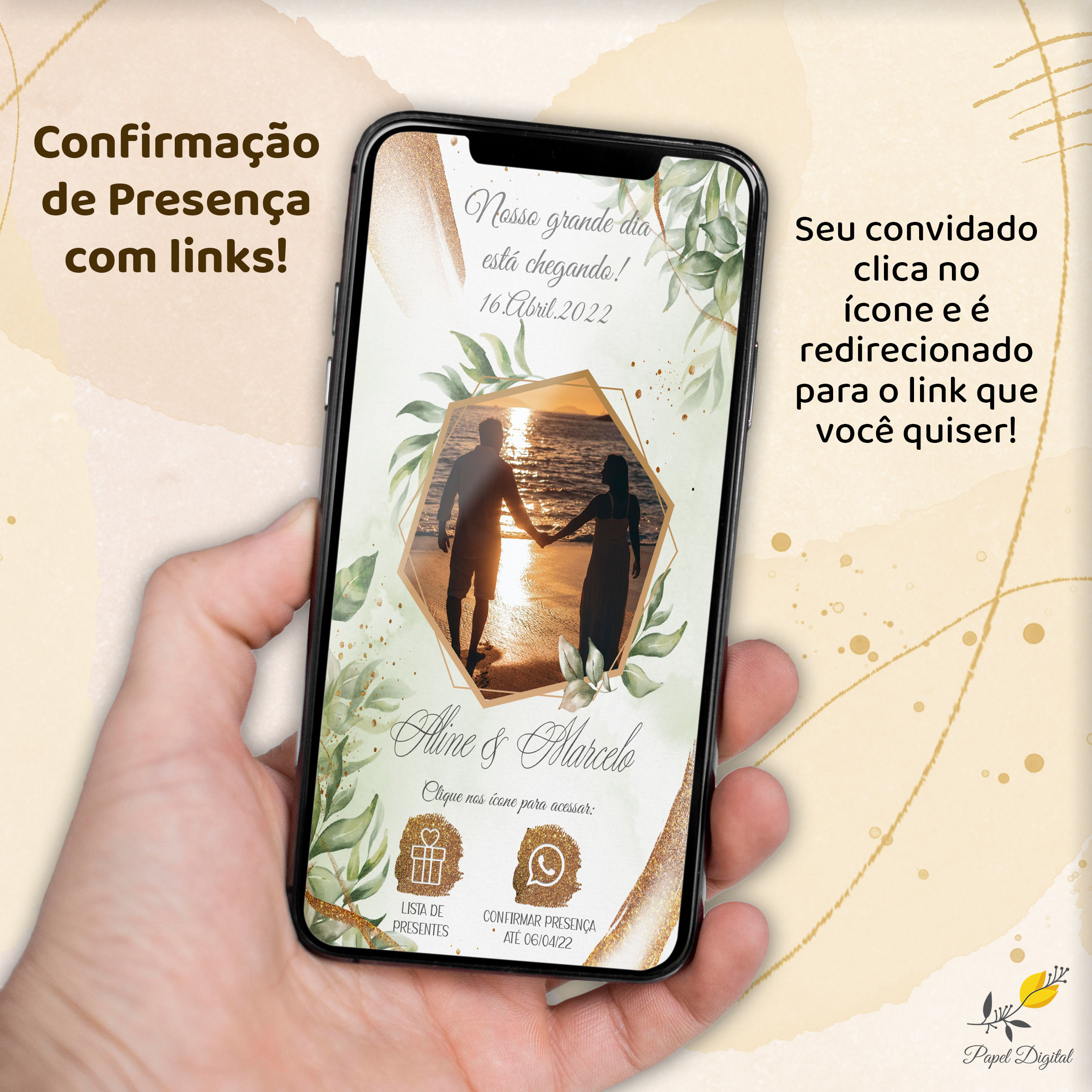 Confirmação de Presença Interativo Casamento Modelo 1