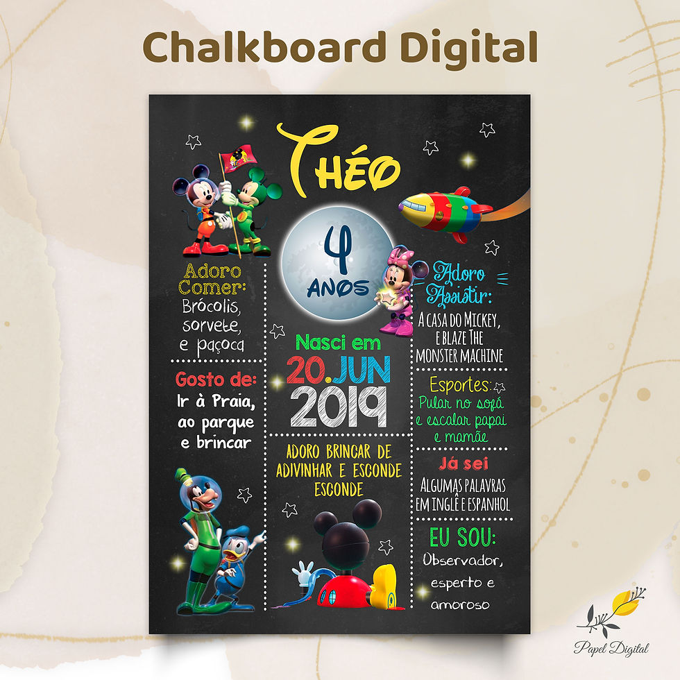 Chalkboard Digital Mickey Modelo 8