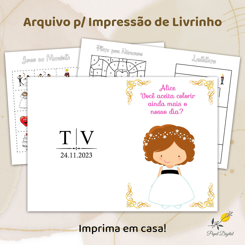 Miniatura: Livrinho de Atividades - Casamento (arquivo Digital)