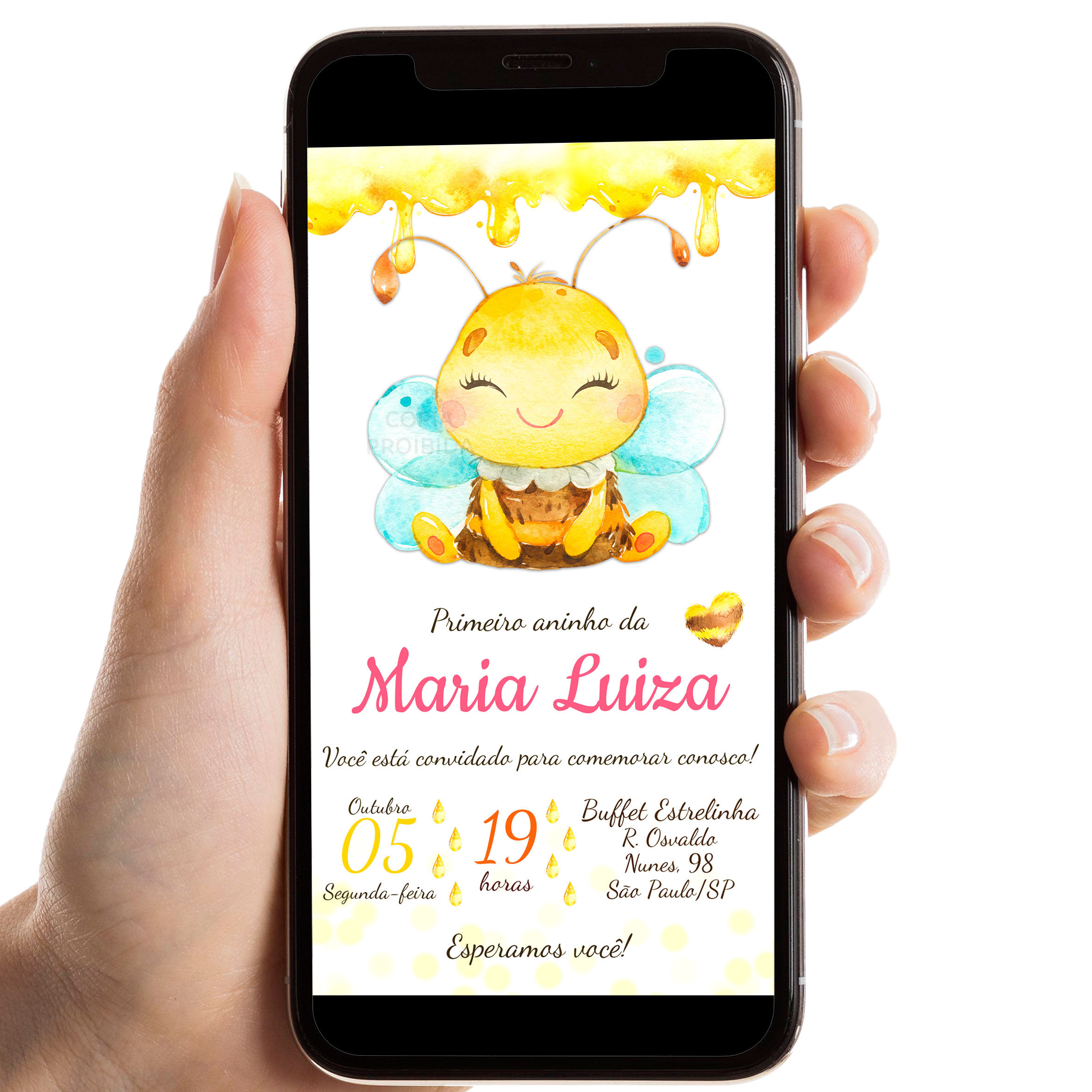 Convite Digital Abelhinha 2