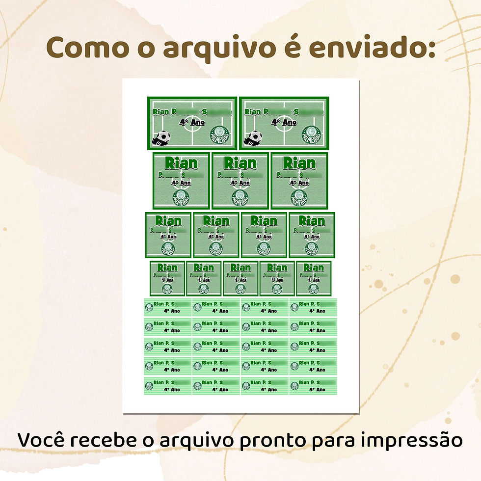 Miniatura: Etiquetas Escolares Futebol - Arte Digital