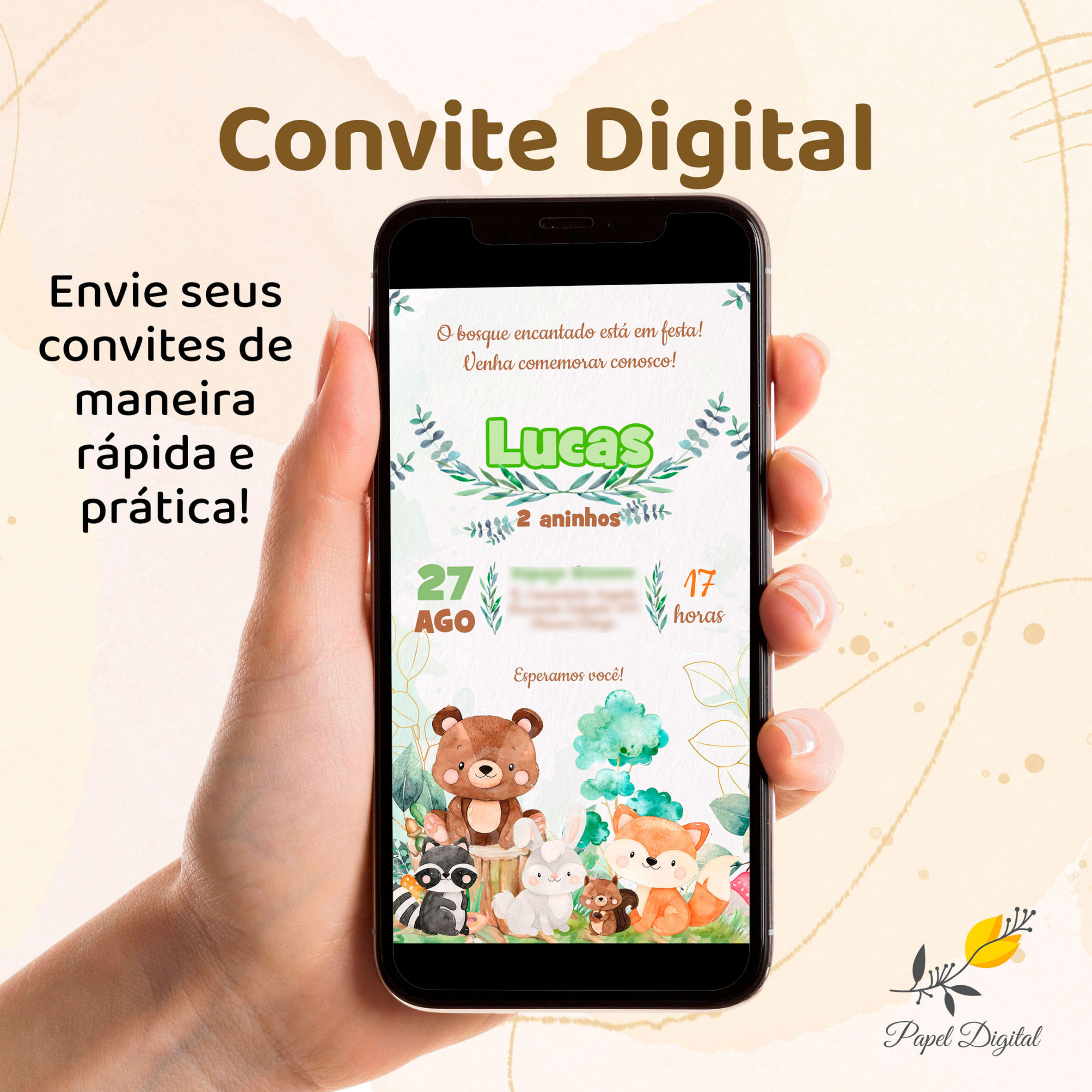 Convite Digital Bosque Modelo 1