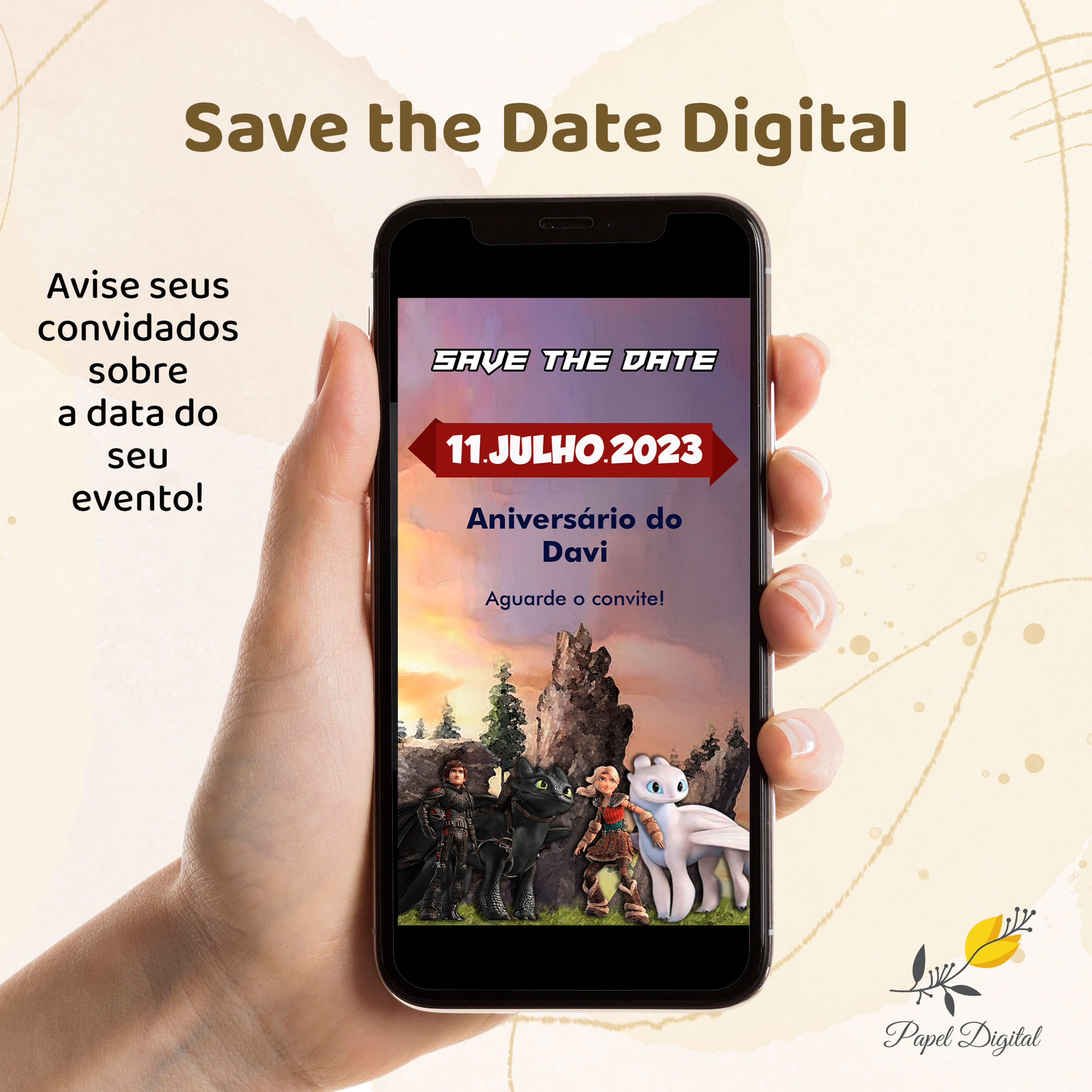 Save the Date Como Treinar seu Dragão