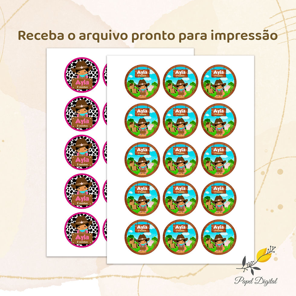 Miniatura: Kit Digital Tags Fazendinha Modelo 2