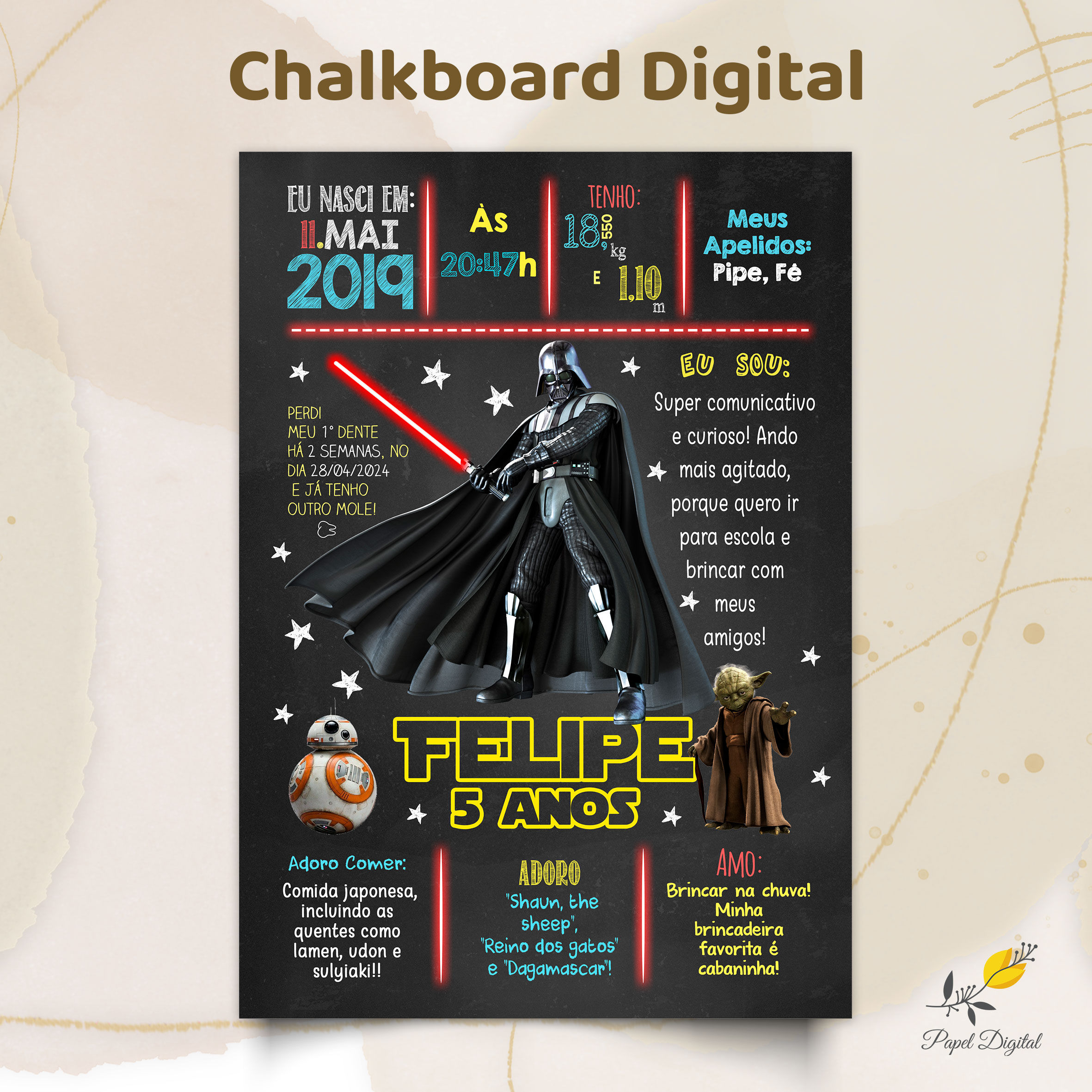 Chalkboard Digital Star Wars
