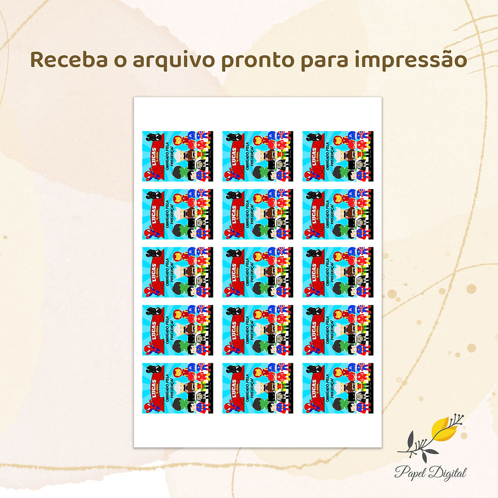 Miniatura: Tag Super Heróis Modelo 1