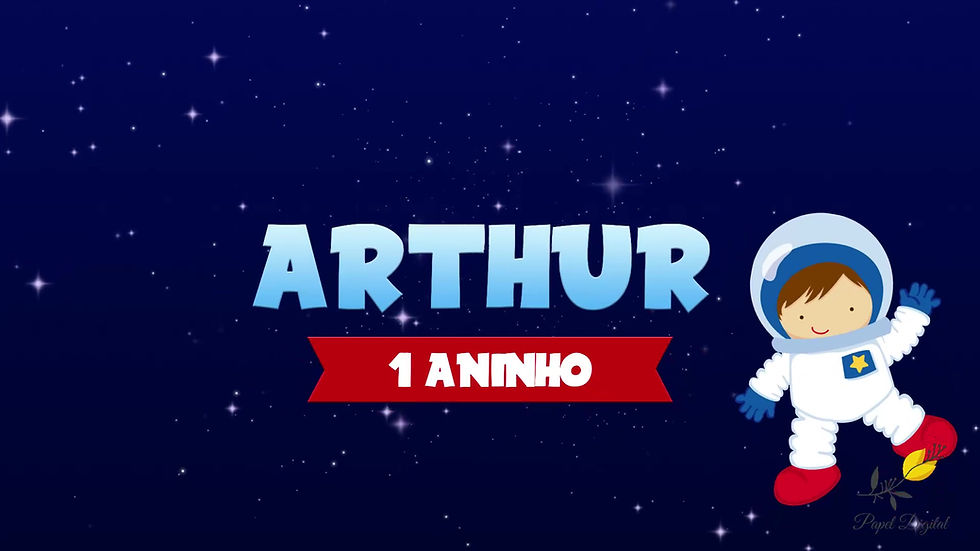 Miniatura: Convite Animado Astronauta Modelo 1